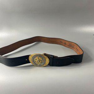 Creative Casting Fraternal Order of Police 1915-1990 Buckle with Leather Belt 44
